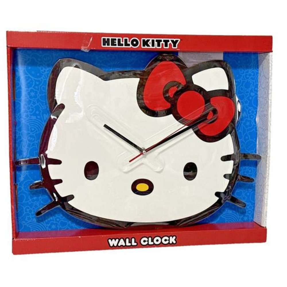 NEW Oversized Giant 19 3/4” Wide Hello Kitty Wall Clock